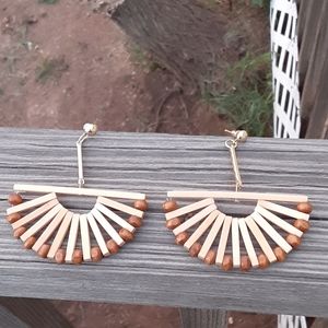 Wooden Ark Earrings